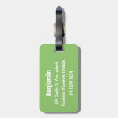 Étiquette À Bagage Caricature de cheval de trait de Cute Clydesdale (Dos Vertical)