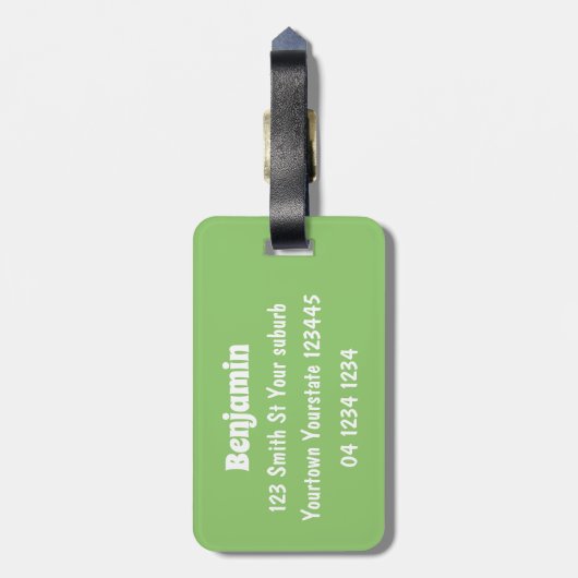 Étiquette À Bagage Caricature de cheval de trait de Cute Clydesdale (Dos Vertical)