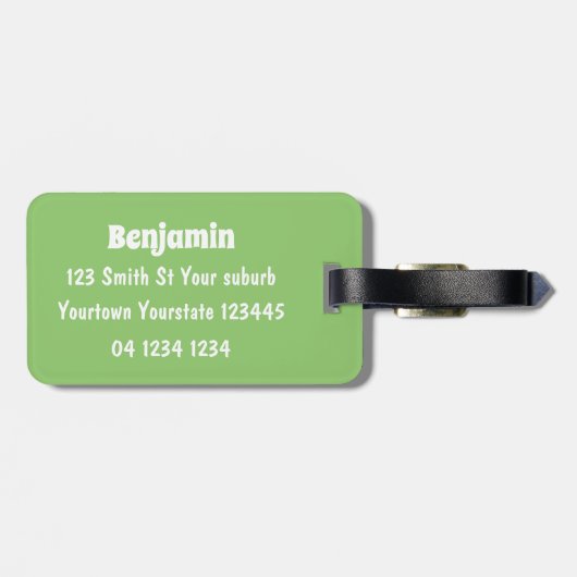 Étiquette À Bagage Caricature de cheval de trait de Cute Clydesdale (Dos horizontal)