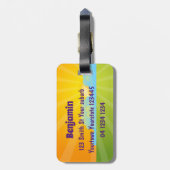 Étiquette À Bagage Caricature de chèvre billy joyeux (Dos Vertical)