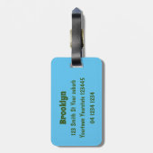 Étiquette À Bagage Caricature de chipmunk à grosses joues mignonnes (Dos Vertical)