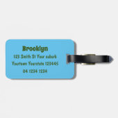 Étiquette À Bagage Caricature de chipmunk à grosses joues mignonnes (Dos horizontal)