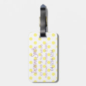 Étiquette À Bagage Caricature de colibri volant très agréable (Dos Vertical)