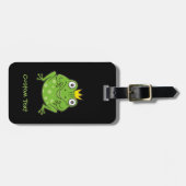 Étiquette À Bagage Caricature de grenouille (Devant horizontal)