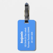 Étiquette À Bagage Caricature de grenouille verte mignonne (Dos Vertical)