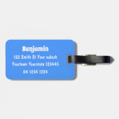 Étiquette À Bagage Caricature de grenouille verte mignonne (Dos horizontal)