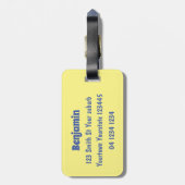 Étiquette À Bagage Caricature de la pelle orange (Dos Vertical)