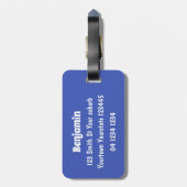 Étiquette À Bagage Caricature de lézard de caméléon vert joyeux (Dos Vertical)