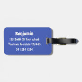 Étiquette À Bagage Caricature de lézard de caméléon vert joyeux (Dos horizontal)