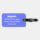 Étiquette À Bagage Caricature de manchot joyeux sautant (Dos horizontal)