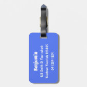 Étiquette À Bagage Caricature de poisson de Piranha (Dos Vertical)