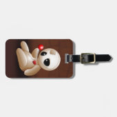 Étiquette À Bagage Caricature de poupée vaudou en amour (Devant horizontal)