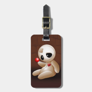 Étiquette À Bagage Caricature de poupée vaudou en amour