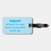 Étiquette À Bagage Caricature de poussin de pingouin mignon et joyeus (Dos horizontal)