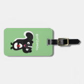 Étiquette À Bagage Caricature de skunk jote happy (Devant horizontal)