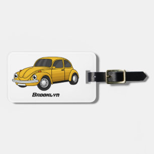 Étiquette À Bagage Caricature de voiture classique