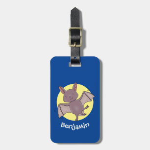 Étiquette À Bagage Caricature de vol de chauve-souris