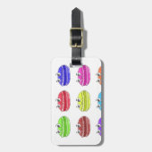 Étiquette À Bagage Caricature des Macarons (Devant Vertical)