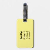 Étiquette À Bagage Caricature d'oiseau à queue rouge (Dos Vertical)