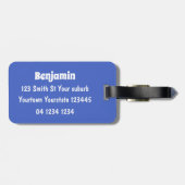 Étiquette À Bagage Caricature humoristique murène verte (Dos horizontal)