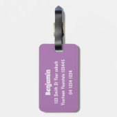 Étiquette À Bagage Caricature joyeuse de cobaye mignonne (Dos Vertical)