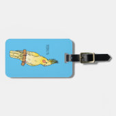 Étiquette À Bagage Caricature pour oiseaux Cockatiel (Devant horizontal)