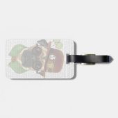 Étiquette À Bagage Carlin avec Casquette Steampunk Bowler (Dos horizontal)