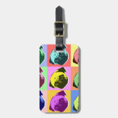 Étiquette À Bagage Carlin Chien Chien Chien Love Coeurs (Devant Vertical)