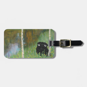Étiquette À Bagage Carlin Chien mignon Gustav Klimt Forest