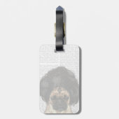 Étiquette À Bagage Carlin Dans Une Mauvaise Perruque (Dos Vertical)