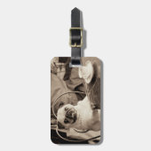 Étiquette À Bagage Carlin de café (Devant Vertical)