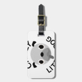 Étiquette À Bagage Carlin fou petit chien (Devant Vertical)