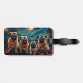 Étiquette À Bagage Carlin Halloween Éffrayant (Dos horizontal)