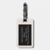 Étiquette À Bagage Carlin Life Funny Chien Gangster (Dos Vertical)