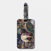 Étiquette À Bagage Carlin Noël Festive Saison (Dos Vertical)