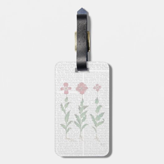 Étiquette À Bagage Carnation italienne 1 (Dos Vertical)