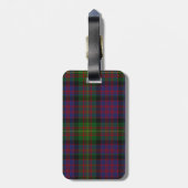 Étiquette À Bagage Carnegie Tartan a fait un numéro de bagage (Dos Vertical)