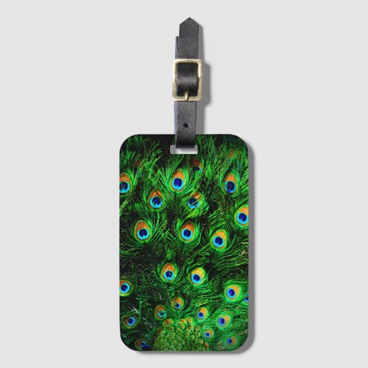 Étiquette À Bagage carnet de paon (Devant Vertical)