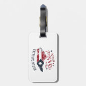 Étiquette À Bagage Caroline du Nord Carte de l'État du Tarheel (Dos Vertical)