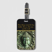 Étiquette À Bagage Carotte bouddhiste : Feuilles & Orbes AI (Devant Vertical)