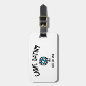 Étiquette À Bagage Carpe Datum Saisir La Carte (Devant Vertical)