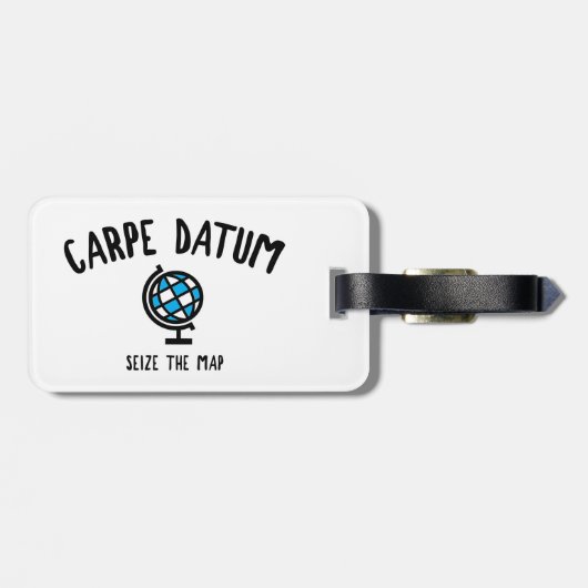 Étiquette À Bagage Carpe Datum Saisir La Carte (Dos horizontal)