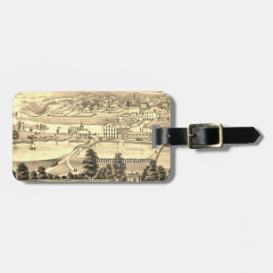 Étiquette À Bagage Carpentersville Illinois 1871 City View