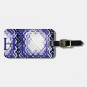 Étiquette À Bagage Carré dimensionnel - Marine-H (Devant horizontal)