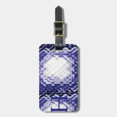 Étiquette À Bagage Carré dimensionnel - Marine-H (Devant Vertical)