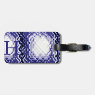 Étiquette À Bagage Carré dimensionnel - Marine-H