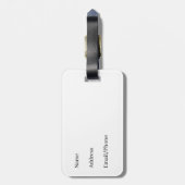 Étiquette À Bagage Carreaux multicolores (Dos Vertical)