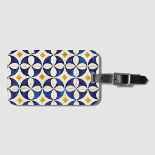 Étiquette À Bagage Carreaux portugais - Azulejo Motif Design