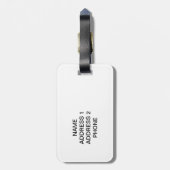 Étiquette À Bagage Carte (Dos Vertical)