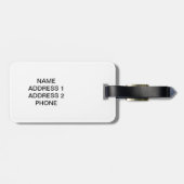 Étiquette À Bagage Carte (Dos horizontal)